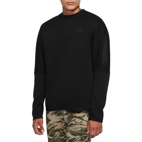 Nike Men's Sportswear Tech Crewneck Black Fleece Nike Men's Sportswear Tech Crewneck Black Fleece
