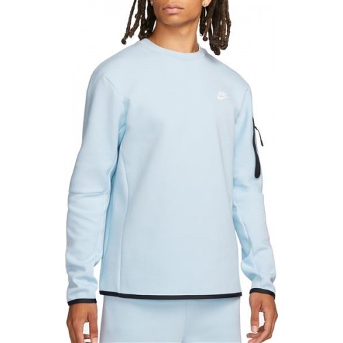 Nike Men's Sportswear Tech Crewneck Celestine Blue Fleece Nike Men's Sportswear Tech Crewneck Celestine Blue Fleece