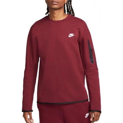 Nike Men's Sportswear Tech Crewneck Dark Beetroot Fleece Nike Men's Sportswear Tech Crewneck Dark Beetroot Fleece