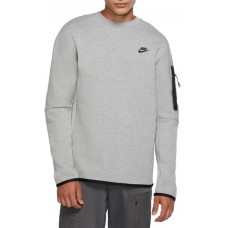 Nike Men's Sportswear Tech Crewneck Dark Grey Heather Fleece Nike Men's Sportswear Tech Crewneck Dark Grey Heather Fleece