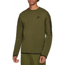 Nike Men's Sportswear Tech Crewneck Rough Green/Black Fleece