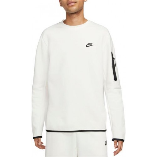 Nike Men's Sportswear Tech Crewneck Sail/Black Fleece Nike Men's Sportswear Tech Crewneck Sail/Black Fleece