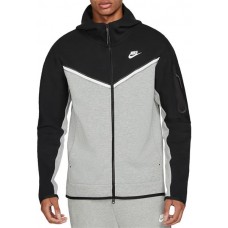 Nike Men's Sportswear Tech Fleece Full Zip Black/DK Grey Heather Hoodie Nike Men's Sportswear Tech Fleece Full Zip Black/DK Grey Heather Hoodie