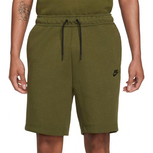 Nike Men's Sportswear Tech Fleece Rough Green/Black Shorts Nike Men's Sportswear Tech Fleece Rough Green/Black Shorts