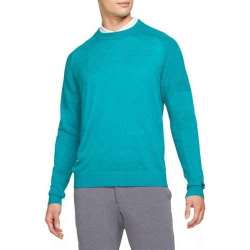 Nike Men's Tiger Woods Knit Golf Aquamarine Sweater Nike Men's Tiger Woods Knit Golf Aquamarine Sweater