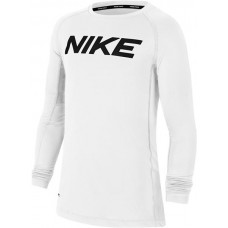 Nike Pro  Boys' Dri-FIT Training Long Sleeve White/Black Shirt Nike Pro  Boys' Dri-FIT Training Long Sleeve White/Black Shirt