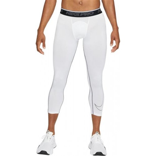Nike Pro Men's Dri-FIT 3/4 White/Black/Black Tights Nike Pro Men's Dri-FIT 3/4 White/Black/Black Tights