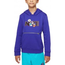 Nike x Boys' Dri-FIT Space Jam 2 Basketball Pullover Light Concord Hoodie