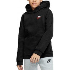 Nike Youth Sportswear Club Cotton Black/White/University Rd Hoodie Nike Youth Sportswear Club Cotton Black/White/University Rd Hoodie
