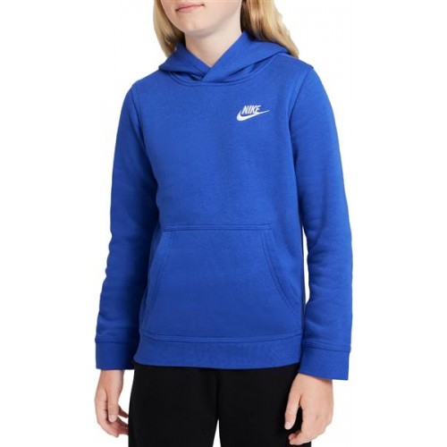 Nike Youth Sportswear Club Cotton Game Royal/White Hoodie Nike Youth Sportswear Club Cotton Game Royal/White Hoodie