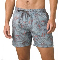 prAna Men's Bowie E-Waist Swim Luna Blue Tropicana Shorts