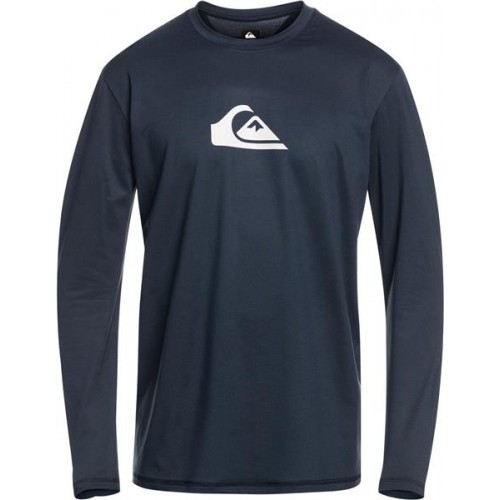 Quiksilver Men's Solid Streak Long Sleeve Navy Blazer Rashguard Quiksilver Men's Solid Streak Long Sleeve Navy Blazer Rashguard