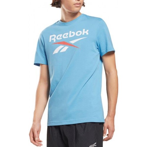 Reebok Men's Stacked Series Graphic Essential Blue T-Shirt Reebok Men's Stacked Series Graphic Essential Blue T-Shirt
