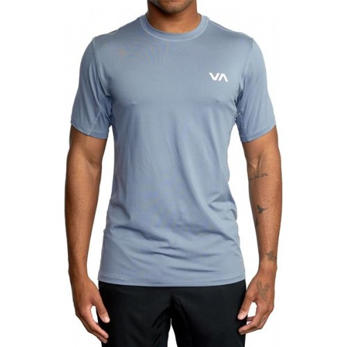 RVCA Men's Sport Vent Shirt Sleeve Blue T-Shirt RVCA Men's Sport Vent Shirt Sleeve Blue T-Shirt