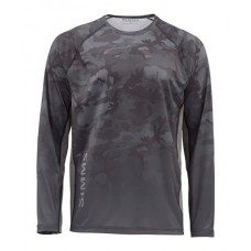 Simms Men's Challenger Solar Tech Hex Flo Camo Carbon Jersey