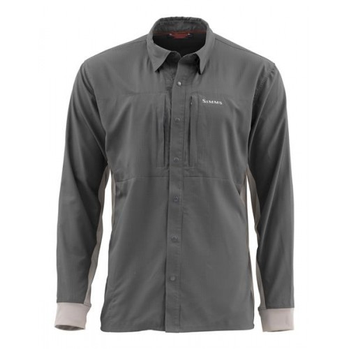Simms Men's Intruder BiComp Long Sleeve Slate Shirt Simms Men's Intruder BiComp Long Sleeve Slate Shirt