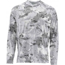 Simms Men's Solarflex Print Cloud Camo Grey Hoodie