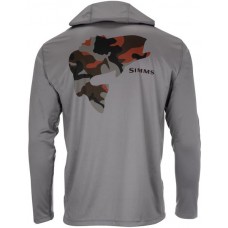 Simms Men's Tech Artist Series Bass Woodland Camo/Steel Hoodie Simms Men's Tech Artist Series Bass Woodland Camo/Steel Hoodie