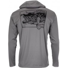 Simms Men's Tech Artist Series Walleye/Steel Hoodie