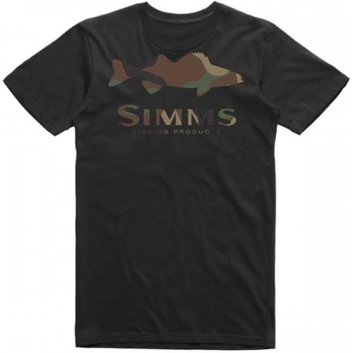 Simms Men's Walleye Graphic Black T-Shirt Simms Men's Walleye Graphic Black T-Shirt