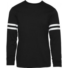 Soffe Boys' Striped Long Sleeve Black Shirt