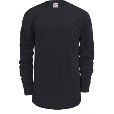 Soffe Men's Midweight Cotton Long Sleeve Black Shirt Soffe Men's Midweight Cotton Long Sleeve Black Shirt