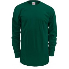 Soffe Men's Midweight Cotton Long Sleeve Dk Green Shirt Soffe Men's Midweight Cotton Long Sleeve Dk Green Shirt
