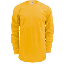 Soffe Men's Midweight Cotton Long Sleeve Gold Shirt