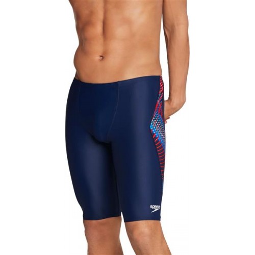 Speedo Men's Coded Riff Red/White/Blue Jammer Speedo Men's Coded Riff Red/White/Blue Jammer
