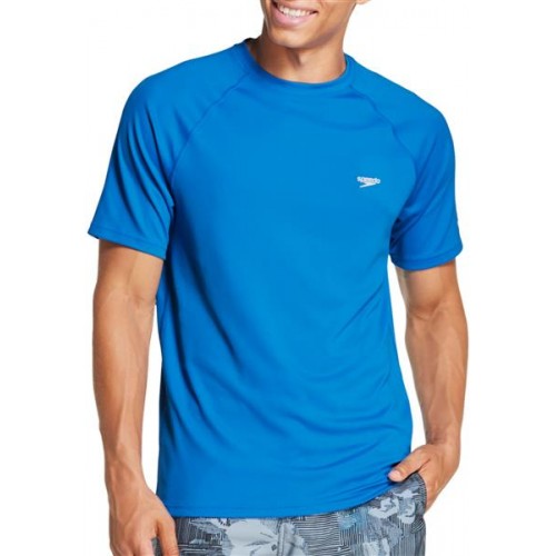 Speedo Men's Graphic Short Sleeve Swim Blue Lemonade Shirt Speedo Men's Graphic Short Sleeve Swim Blue Lemonade Shirt