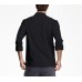Swet Tailor Mindul Long Sleeve Button Down Black Shirt