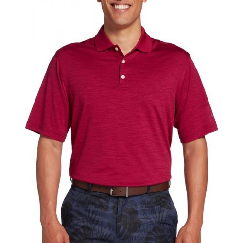 Walter Hagen Men's Core Space Dye Golf Raspberry Sherbet Polo Walter Hagen Men's Core Space Dye Golf Raspberry Sherbet Polo
