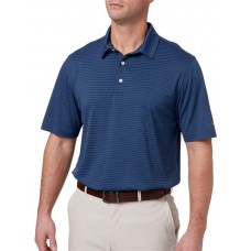 Walter Hagen Men's Essential Texture Stripe Golf Navy Polo