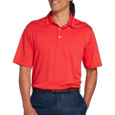 Walter Hagen Men's Essential Texture Stripe Golf Wildfire Orange Polo