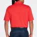Walter Hagen Men's Essential Texture Stripe Golf Wildfire Orange Polo