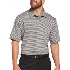 Walter Hagen Men's Perfect 11 Majors Bar Stripe Golf Lt Htr Grey/Med Htr Grey Polo
