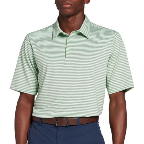 Walter Hagen Men's Perfect 11 Majors Bar Stripe Golf Mint Sorbet/Lt Htr Grey Polo Walter Hagen Men's Perfect 11 Majors Bar Stripe Golf Mint Sorbet/Lt Htr Grey Polo