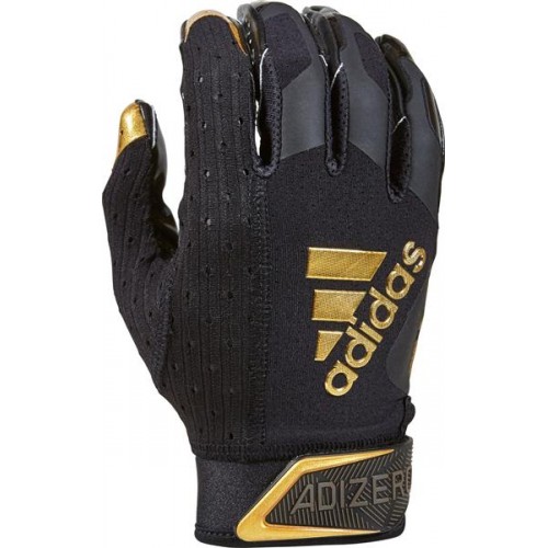 Adidas Adizero 9.0 Receiver Black/Metallic Gold Gloves Adidas Adizero 9.0 Receiver Black/Metallic Gold Gloves