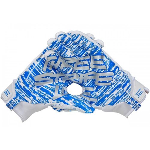 Adidas Adult Adizero 5-Star 8.0 Three Stripe Life Receiver White/Royal Glove Adidas Adult Adizero 5-Star 8.0 Three Stripe Life Receiver White/Royal Glove
