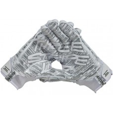 Adidas Adult Adizero 5-Star 8.0 Three Stripe Life Receiver White/White Glove