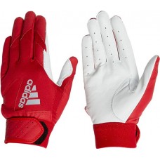 adidas Adult Trilogy Batting Red Gloves