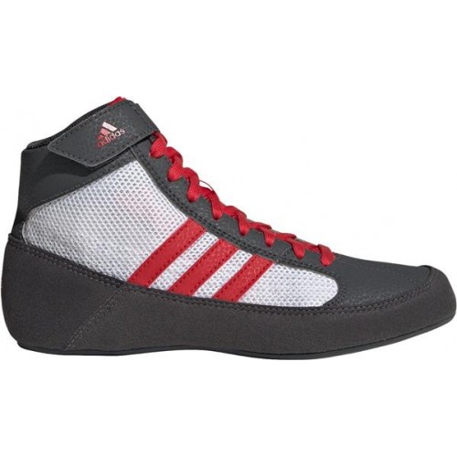 adidas Kids' HVC 2 Wrestling Grey/Red Shoes adidas Kids' HVC 2 Wrestling Grey/Red Shoes