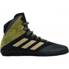 adidas Men's Mat Wizard Hype Wrestling Black/Gold Shoes