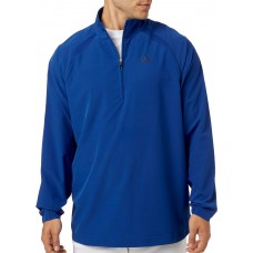 adidas Men's Triple Stripe Long Sleeve Baseball Blue Surf Jacket