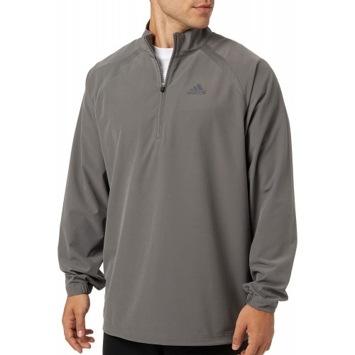 adidas Men's Triple Stripe Long Sleeve Baseball Grey Jacket adidas Men's Triple Stripe Long Sleeve Baseball Grey Jacket