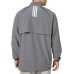 adidas Men's Triple Stripe Long Sleeve Baseball Grey/White Jacket