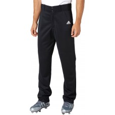 adidas Men's Triple Stripe Open Bottom Baseball Black Pants