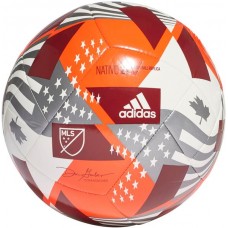 adidas MLS Club Nativo 21 Soccer White/Silver/Red Ball