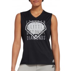 adidas Women's Sleeveless Softball Graphic Caviar T-Shirt