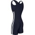 adidas Youth 3-Stripe Wrestling Navy/White Singlet
